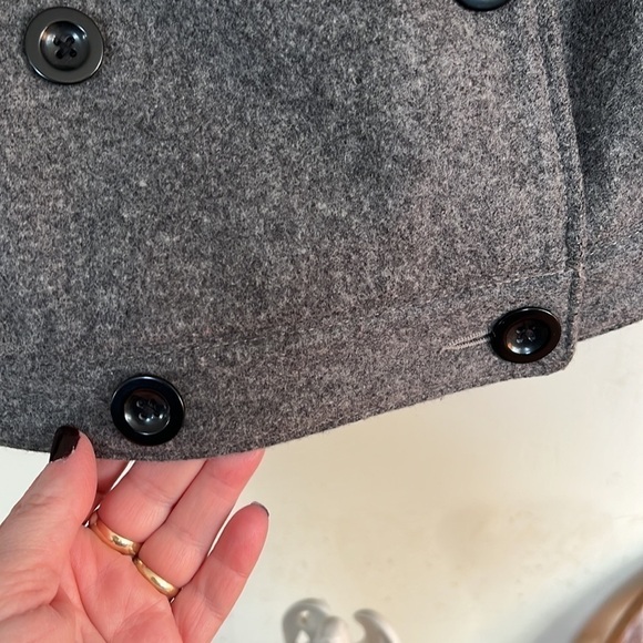 OLD NAVY Charcoal Gray Double-Breasted Cropped Blazer, Size Medium, GUC. - Picture 6 of 8